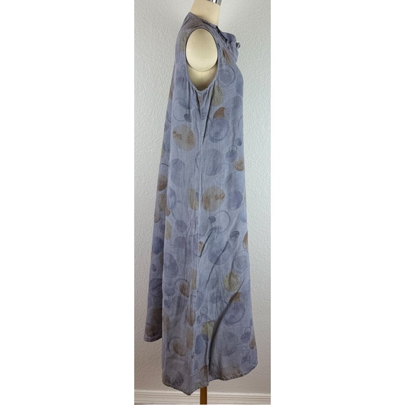 CLICK by Color Me Cotton 100% Linen Sleeveless with Pockets Dress, size Large - Picture 3 of 11